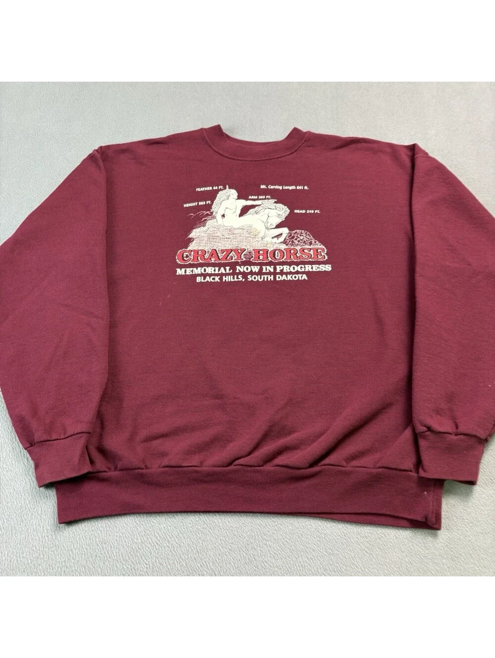 Vintage Crazy Horse Black Hills Native American Crewneck Sweatshirt Large (?)